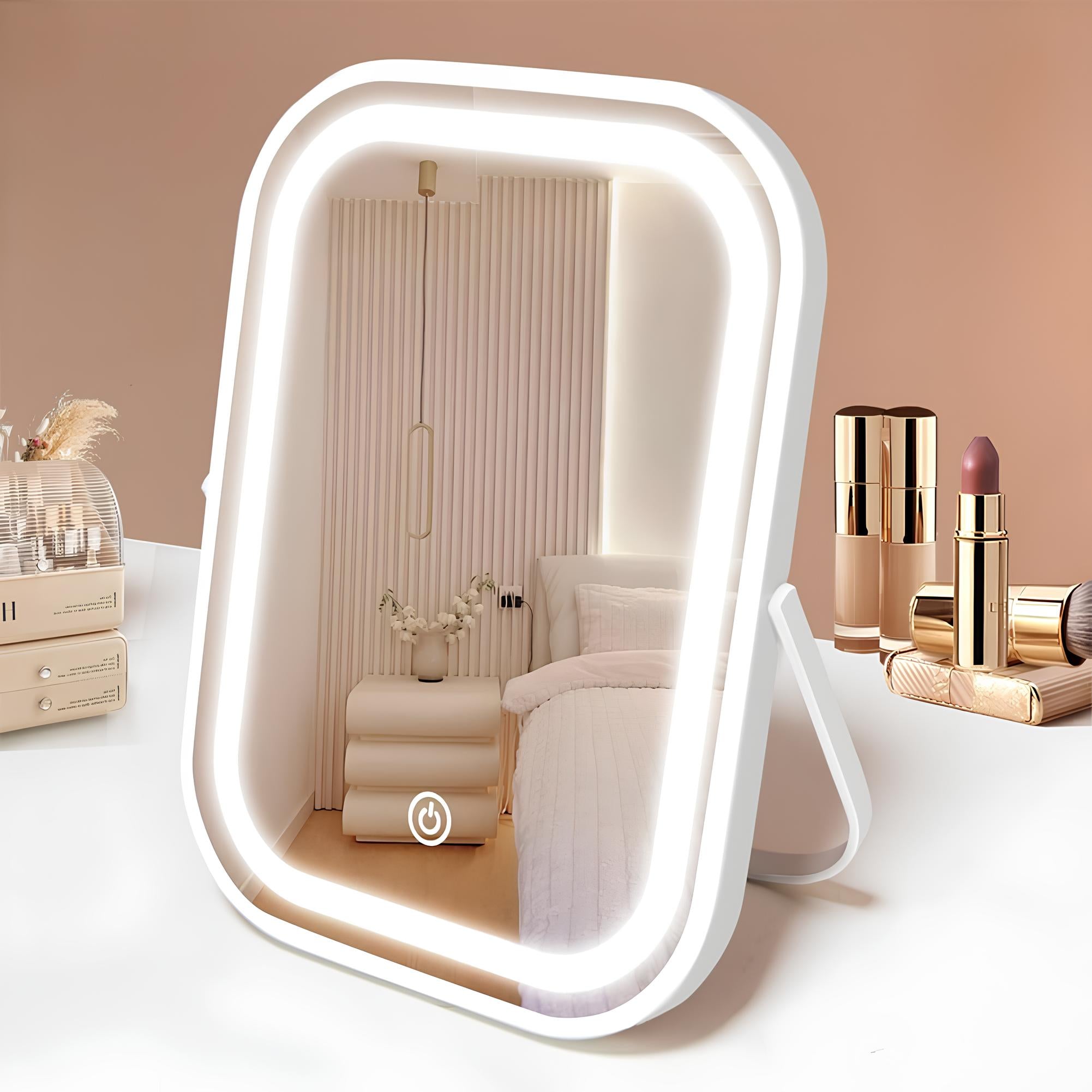 The LED Travel Mirror That Makes Touchups Less Time Consuming