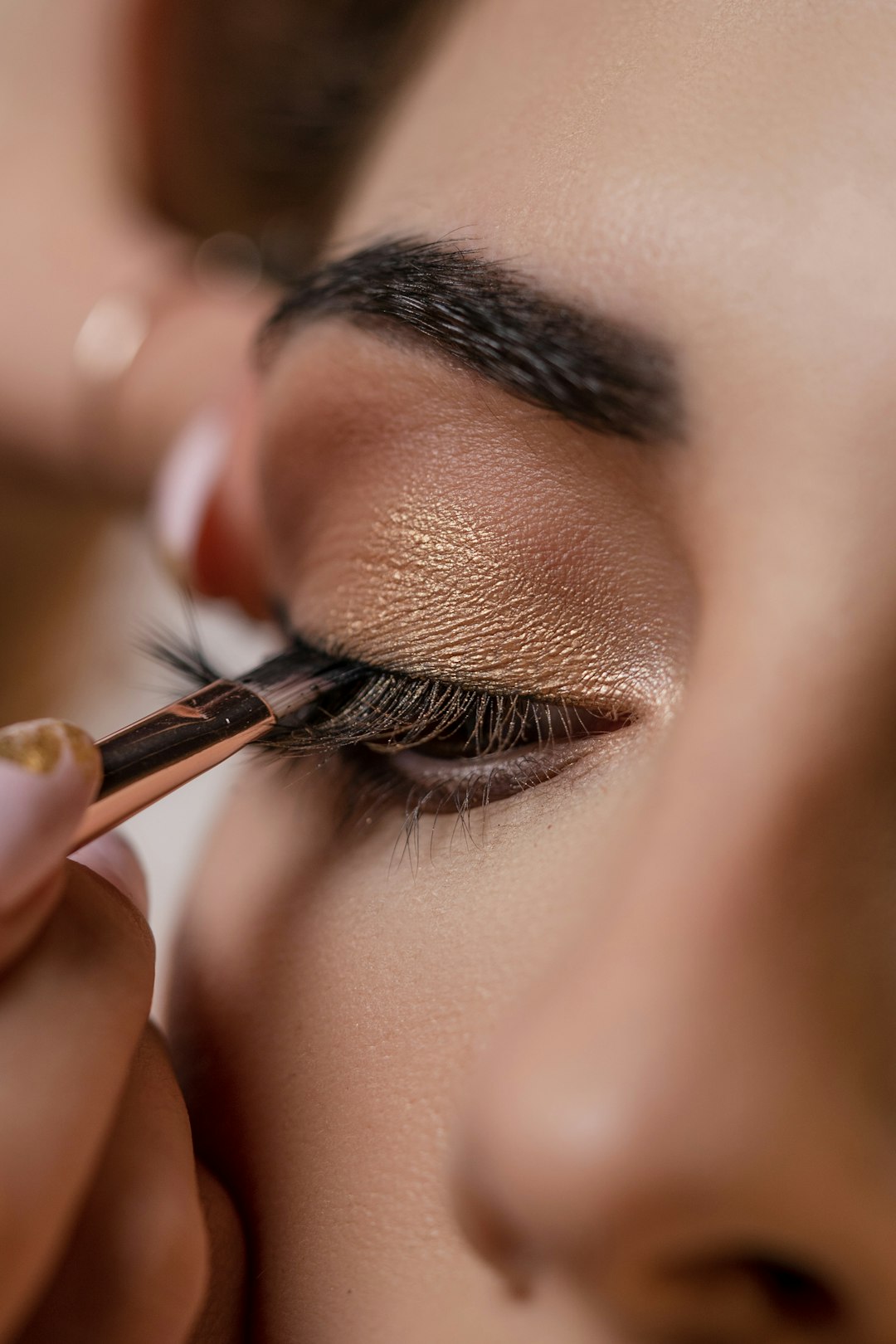 Smoky eye makeup look close up