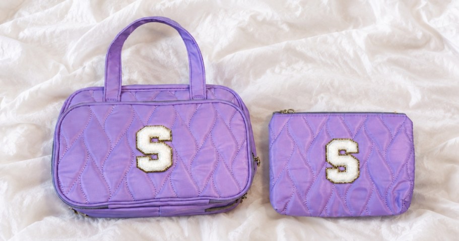 Yoolife Initial Hanging Makeup Bag Set
